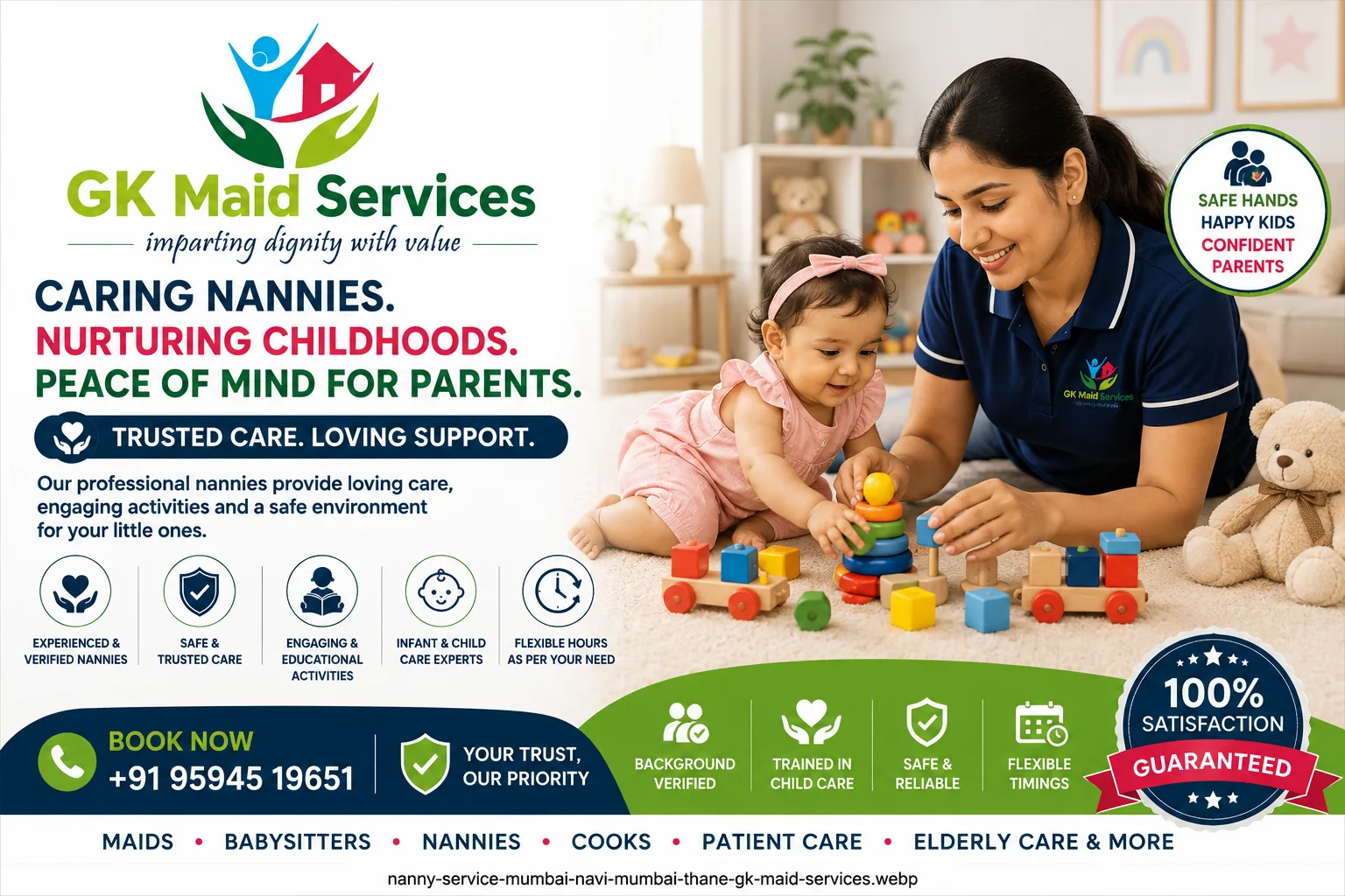 Nanny and japa maid services in Mumbai, Navi Mumbai and Thane