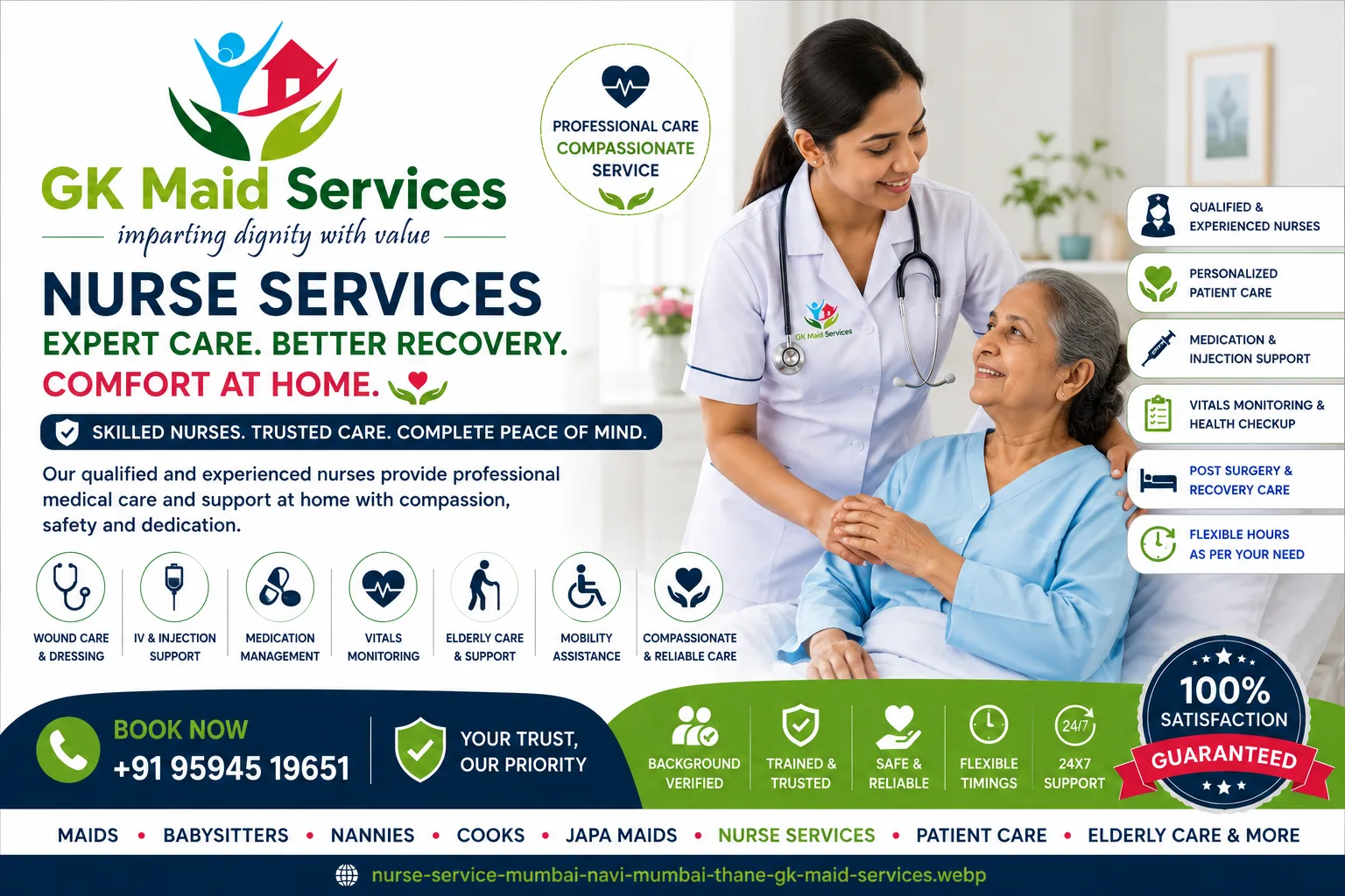Home nursing services in Mumbai, Navi Mumbai and Thane
